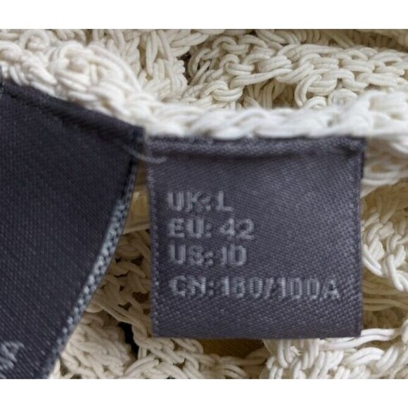 SWEATY BETTY London~Beachside Crochet Hooded Cream BOHO Top US 10 - Picture 9 of 9